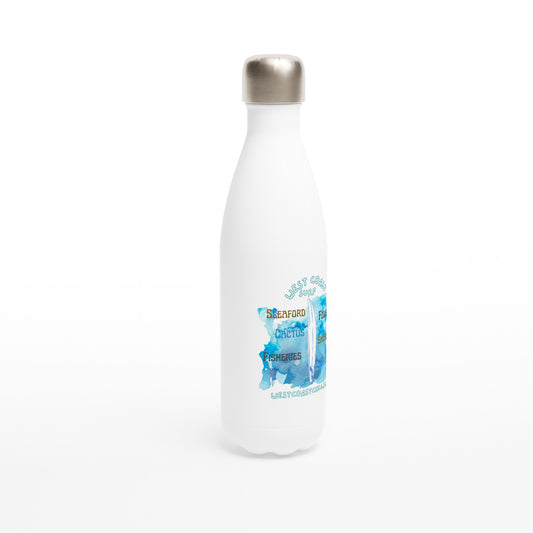 Surf Spots White 17oz Stainless Steel Water Bottle