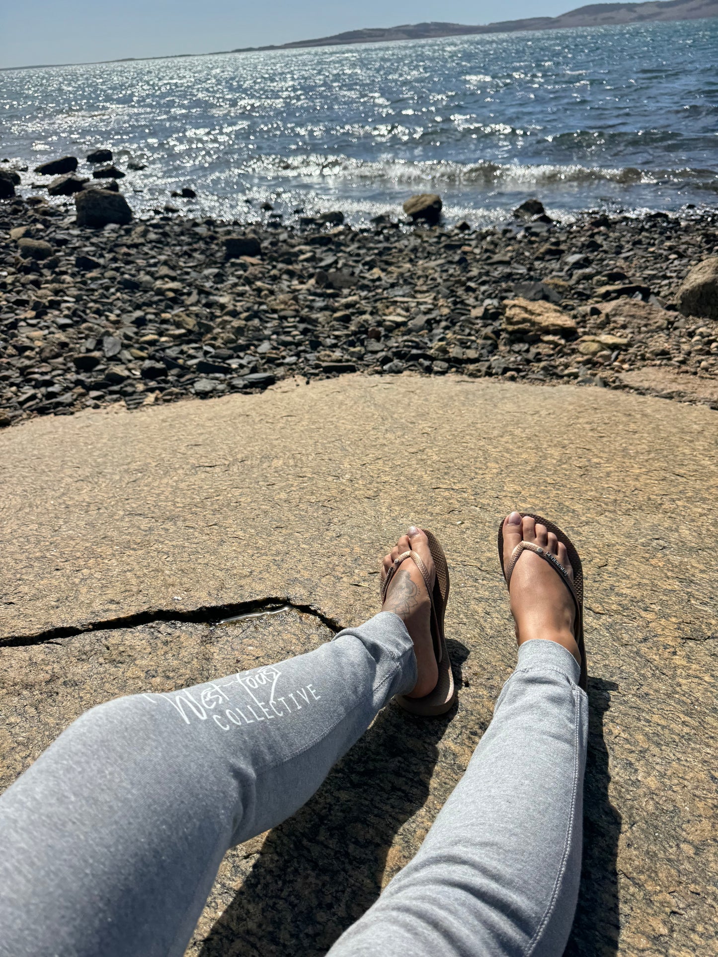 Classic sweatpants white text