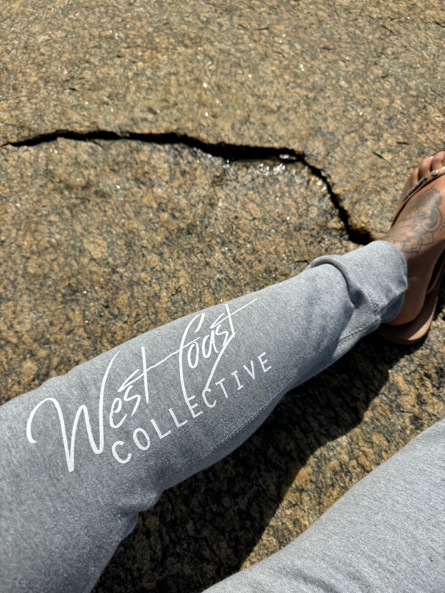 Classic sweatpants white text