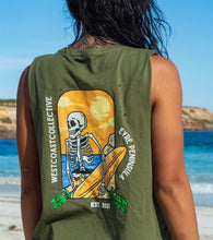 Load image into Gallery viewer, Surf skull tank top
