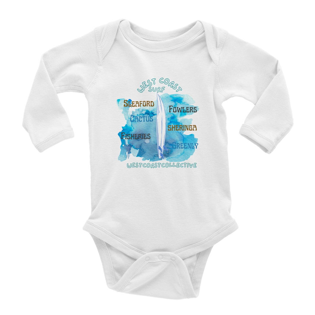 Surf Spots Baby Long Sleeve Bodysuit