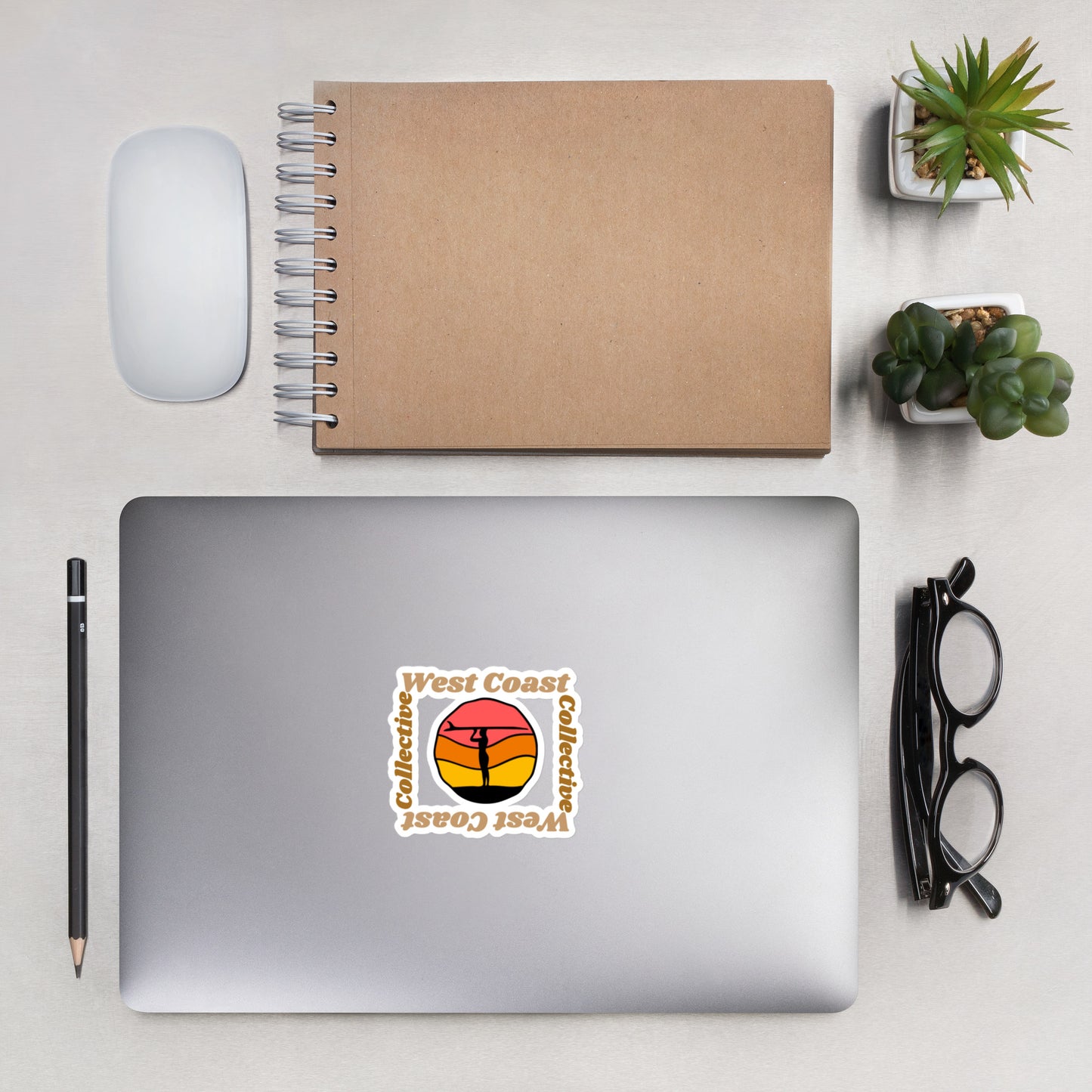 Squared logo sticker